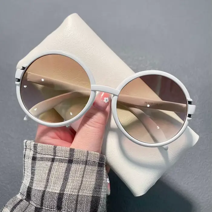 Lunettes de soleil rondes de luxe de marque pour femmes et hommes 2026 – Style vintage