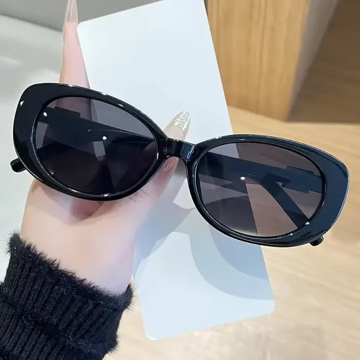 Samjune Lunettes de soleil ovales minimalistes coréennes pour femmes