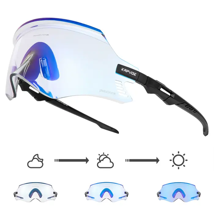 Rouge bleu photochromique 2025 hommes femmes lunettes de vélo de route oculaires de vélo lunettes vt