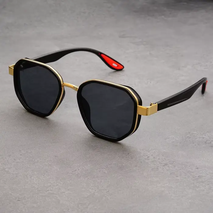 Designer Vintage lunettes de soleil en plein air hommes rond mode plastique titane haute qualité
