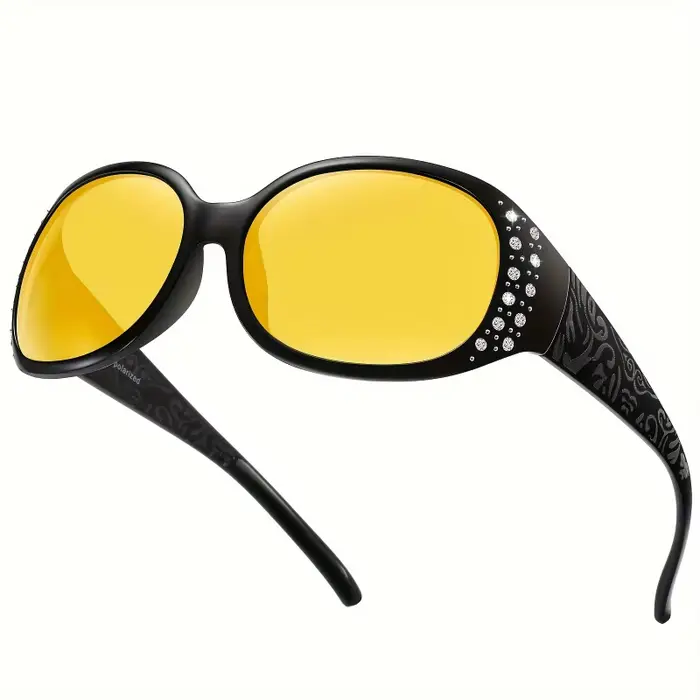 Lunettes de conduite de vision nocturne pour femmes, anti-éblouissement, enveloppantes, lunettes de 
