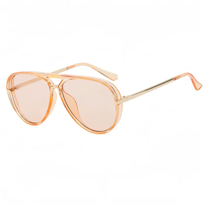 Lunettes de soleil à double faisceau de style aviateur à la mode pour hommes et femmes en Europe et 