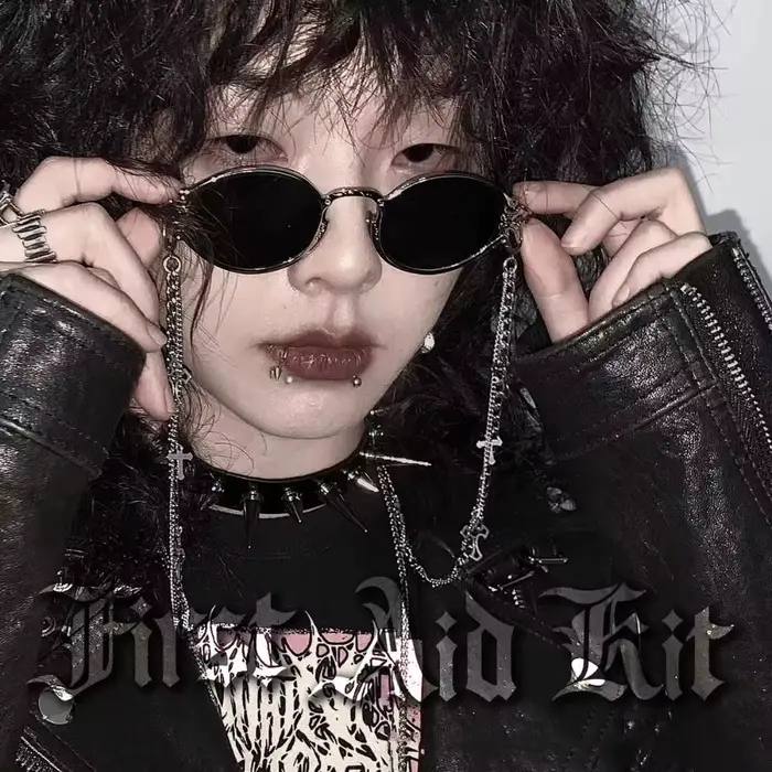 Lunettes Vintage en métal japonais Harajuku