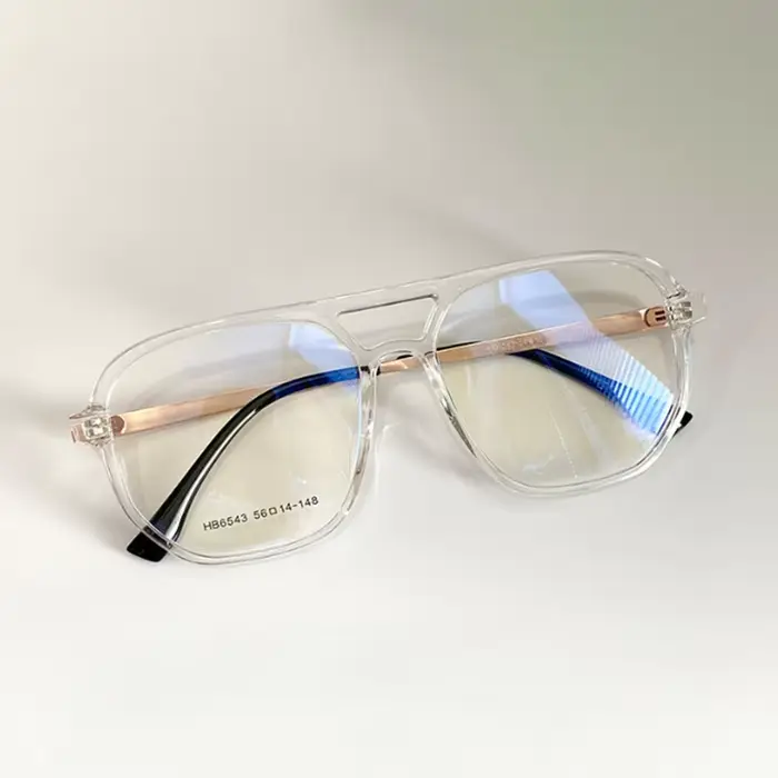 Lunettes à double pont à grande monture