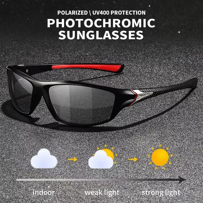 Lunettes de soleil photochromiques polarisées vintage pour hommes et femmes