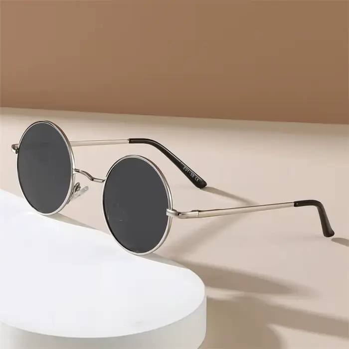 Lunettes de soleil Hippie rondes rétro pour femmes et hommes