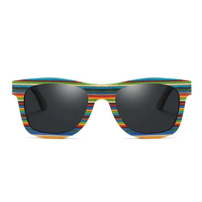 Lunettes de soleil en bois polarisées pour hommes et femmes