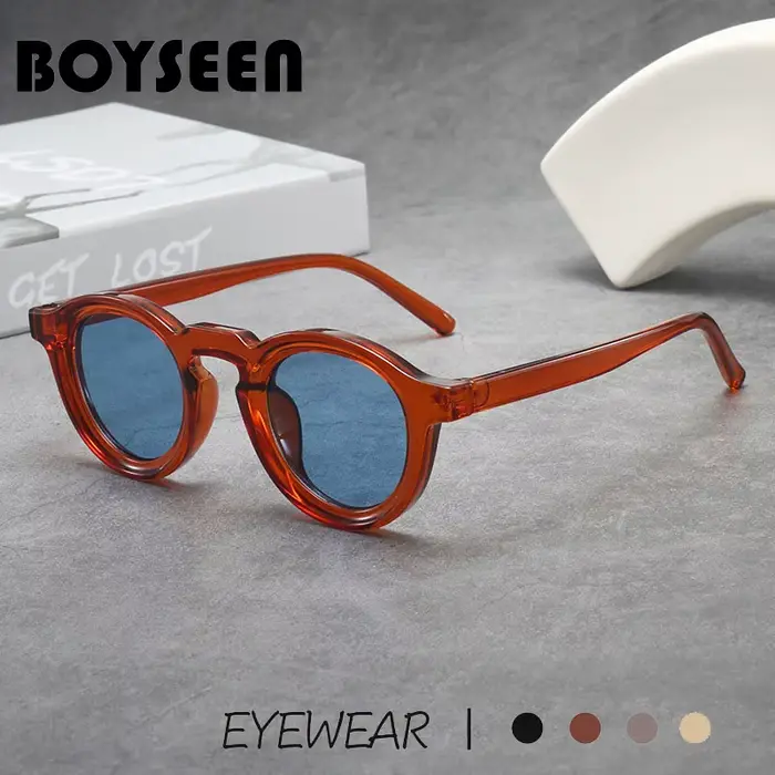 Lunettes de soleil ovales à monture optique rétro pour hommes