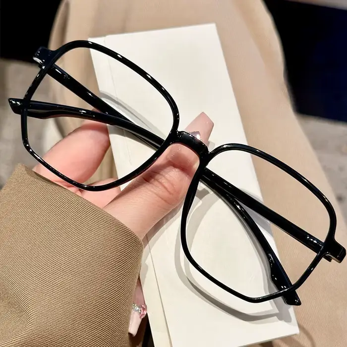 Lunettes à bords rectangulaires noires élégantes, unisexe, matériau léger, verres détachables, Desig