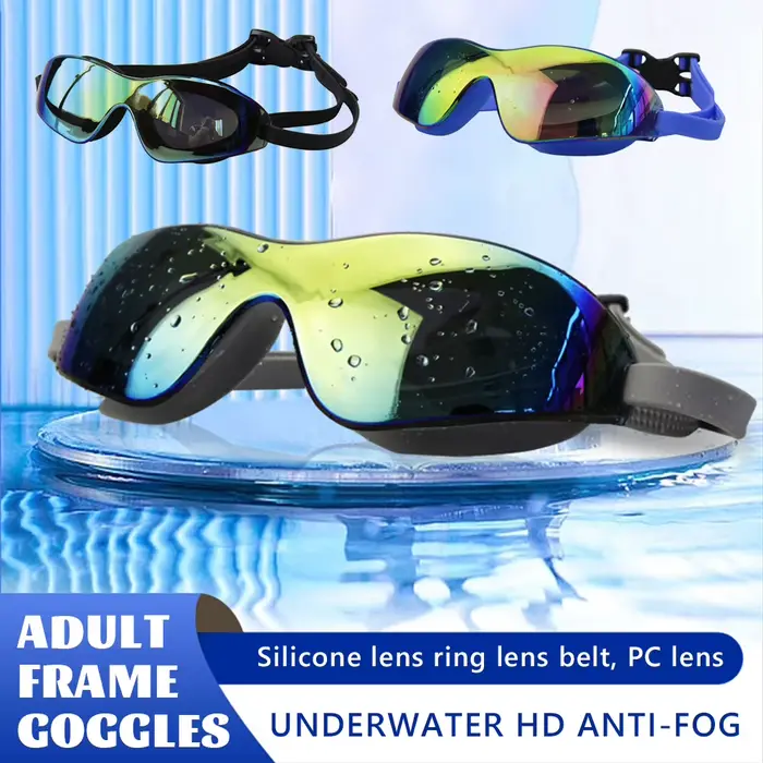 Lunettes de natation avec boucle réglable, anti-buée, verres transparents, pour femmes, hommes, unisexe, lunettes de natation pour piscine