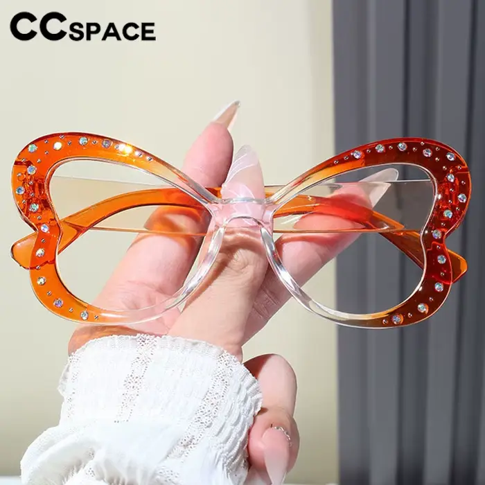 Papillon diamant réglage lunettes femmes mode