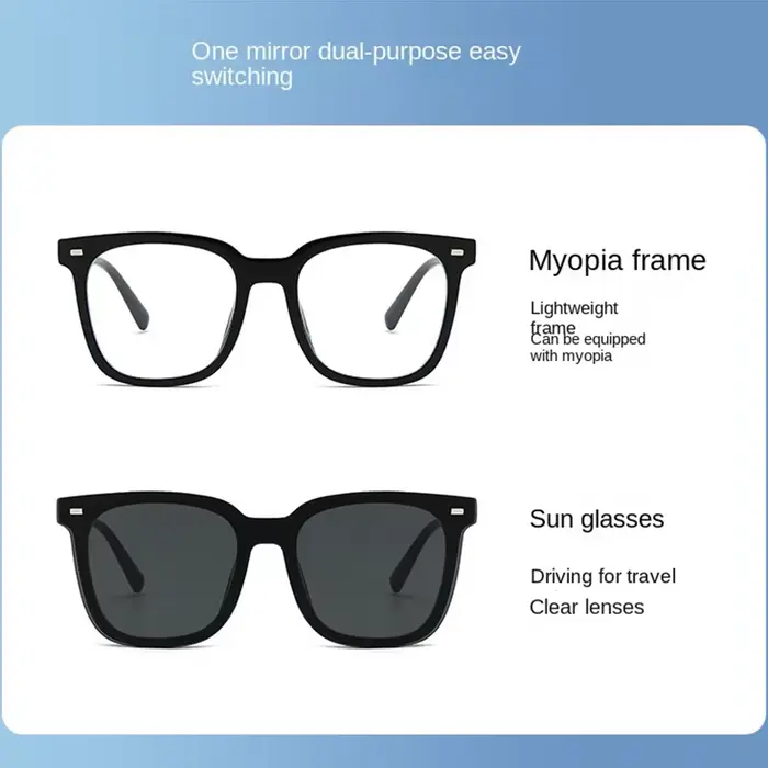 Lunettes de soleil à clip magnétique pour homme