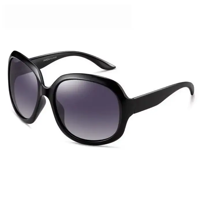 Lunettes de soleil surdimensionnées, polarisées, pour femmes, monture elliptique carrée, UV 400, Vin