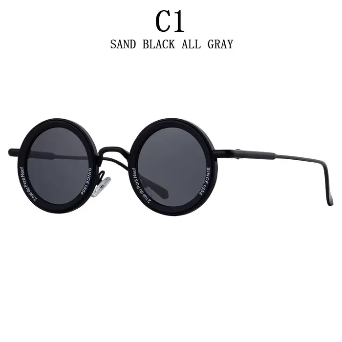 2025 Steampunk lunettes de soleil pour hommes mode ronde Punk lunettes de soleil vacances Oculos lun