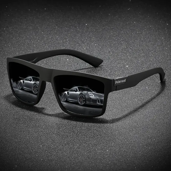 Lunettes de soleil polarisées à la mode pour hommes et femmes, lunettes de soleil carrées Vintage de
