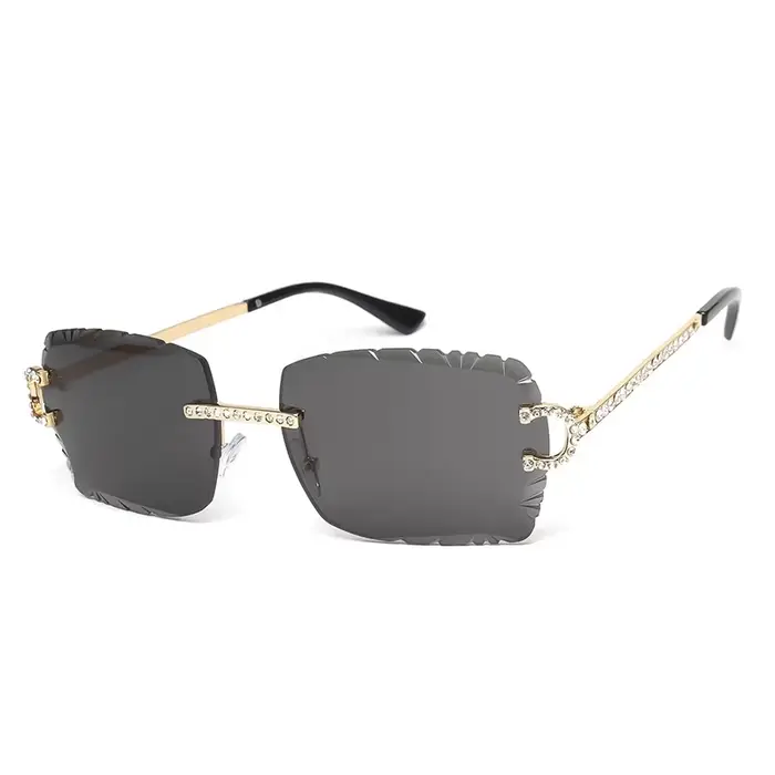KENBO carré sans monture gemme lunettes de soleil à la mode dégradé lunettes de soleil pour femmes h