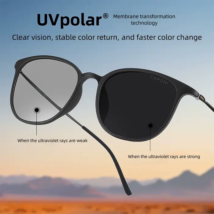 CAPONI ovale hommes lunettes de soleil photochromiques