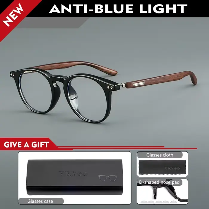 GENEVIEVE Vintage géométrique rond Design minimaliste photochromique Anti-lumière bleue lunettes de 
