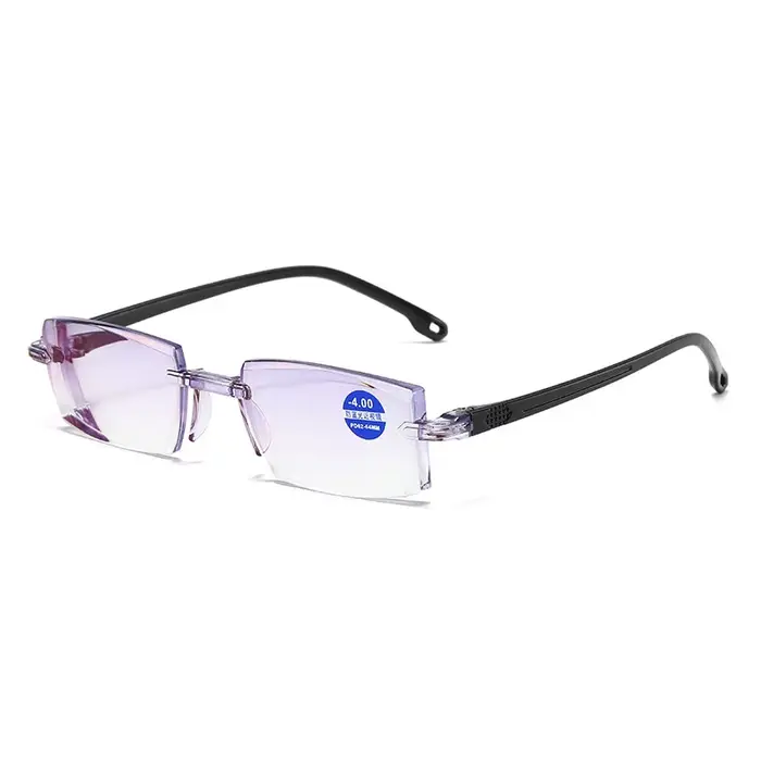 Lunettes de lecture 0 -1.0 à-4.0 myopie Glasse sans monture Anti lumière bleue hommes myopie lunette