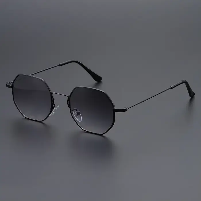 Lunettes de soleil classiques pour hommes avec monture géométrique, confortables, protectrices contr