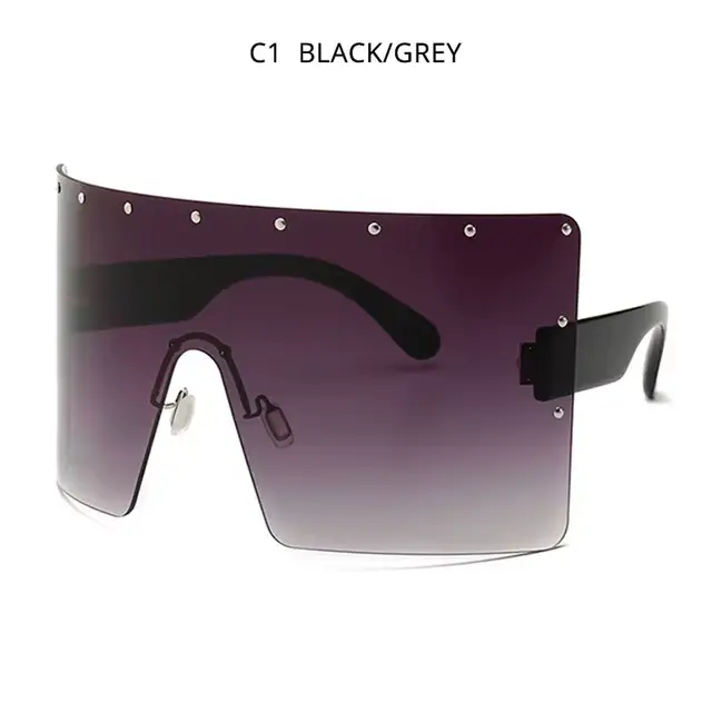 Lunettes de soleil style Boho pour femmes, coupe-vent, surdimensionnées, colorées, foncées, Extra la