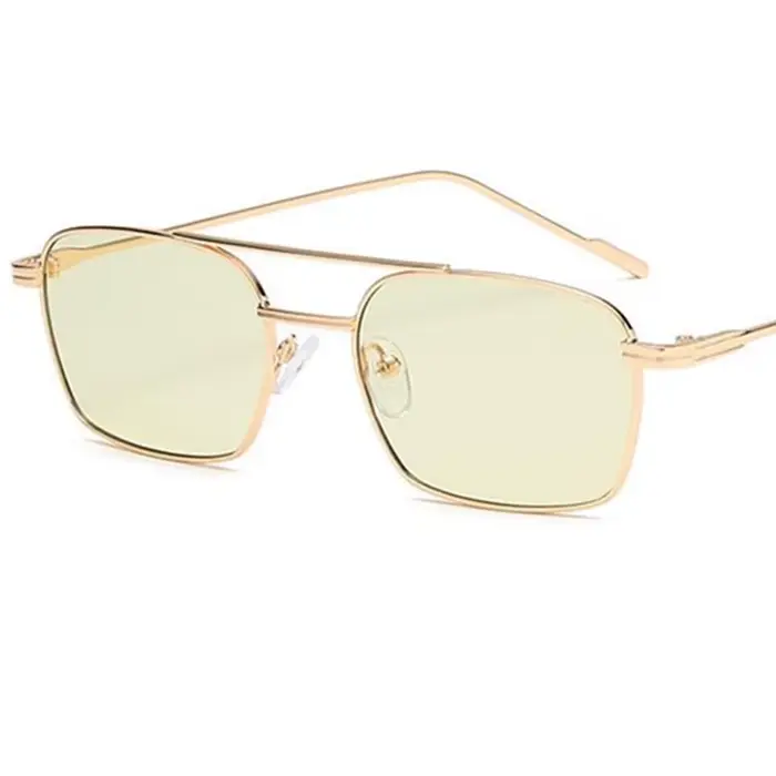 Nouvelles lunettes de soleil unisexe Double faisceau Anti-UV lunettes personnalité lunettes simplici