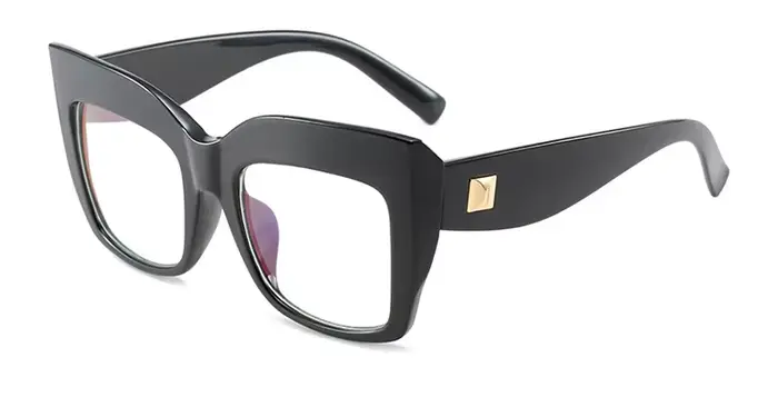 Monture de lunettes vintage carrée pour femmes, lunettes d'ordinateur transparentes, marque de luxe,