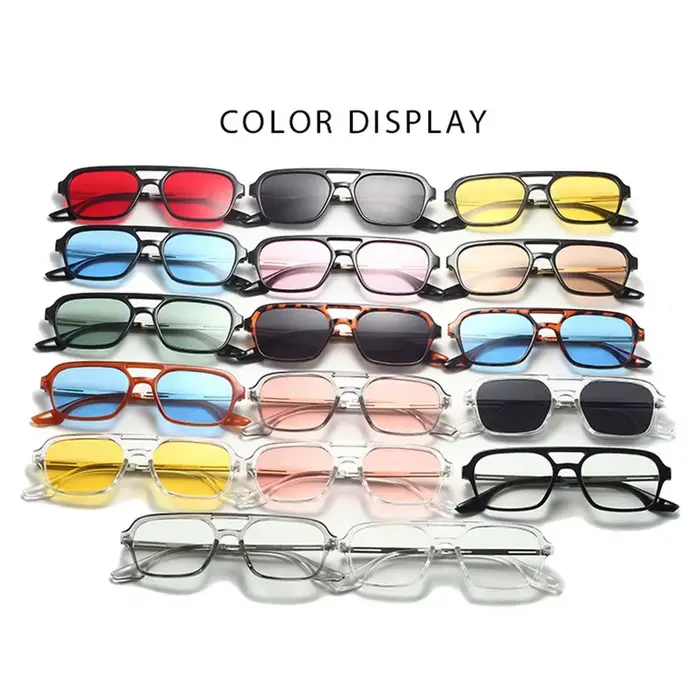 Lunettes de soleil carrées vintage rétro pour femmes et hommes