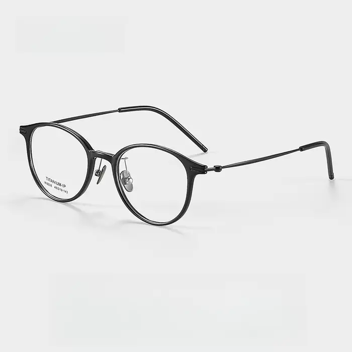 TFTB nouveau rétro rond TR90 pur titane hommes et femmes lunettes Ultra-léger Flexible optique Presc