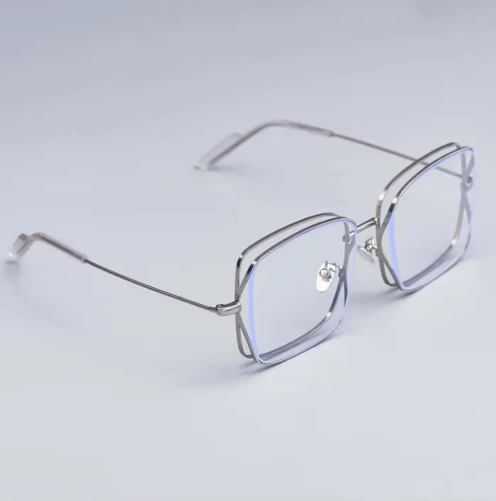 Lunettes de soleil à monture carrée en métal pour hommes et femmes, miroir de document, nuances de s