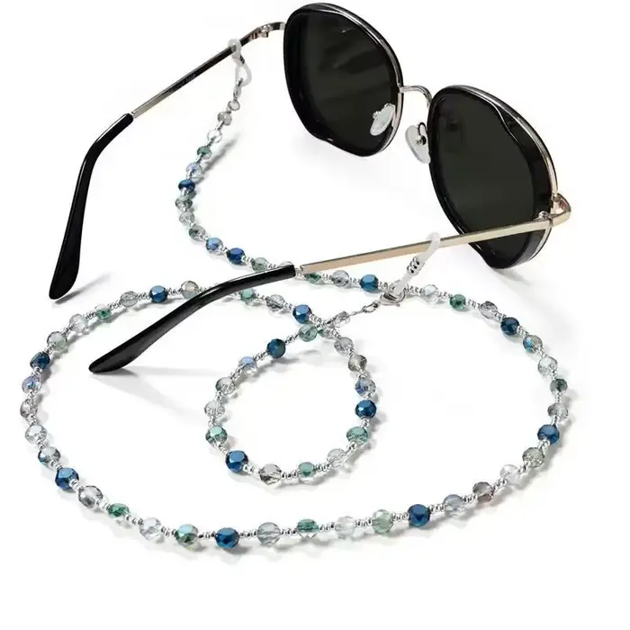 Chaîne de lunettes d'été faite à la main - Design en cristal de perles de luxe léger
