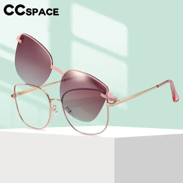 Lunettes de soleil polarisées à Clip magnétique, charnière à ressort en métal, monture de lunettes o
