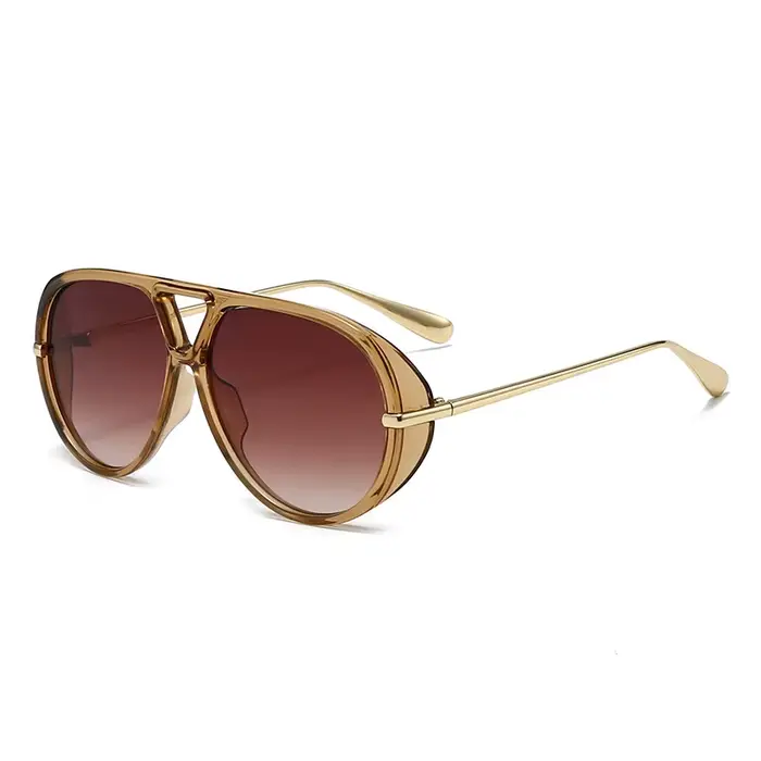 Nouvelles Lunettes de Soleil Ovales Vertes à Imprimé Léopard pour Femmes, Style Vintage Oversize en 