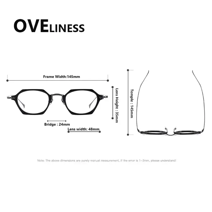 Acétate titane lunettes cadre hommes marque Design Vintage rétro carré lunettes cadres femmes lunett