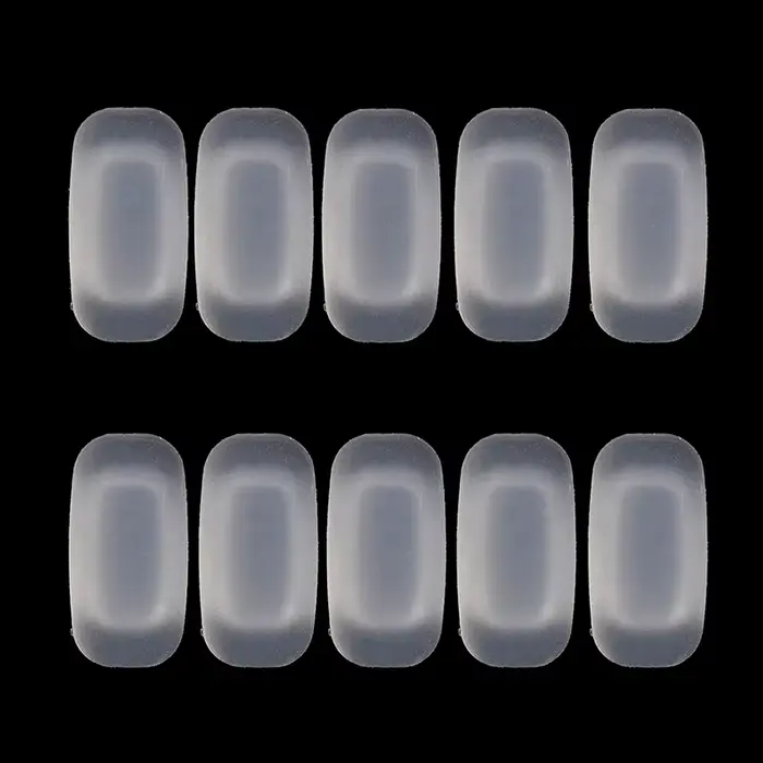 50/25/5 paires de coussinets de nez en silicone pour lunettes de vue et de soleil, souples, rectangu
