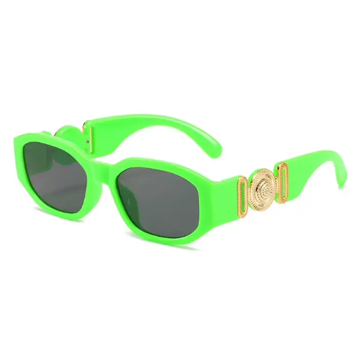Lunettes de soleil polygonales vintage pour femmes, lunettes de soleil à petite monture, nuances de 
