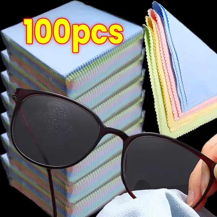 Lingettes anti-buée en microcarence réutilisables pour lunettes