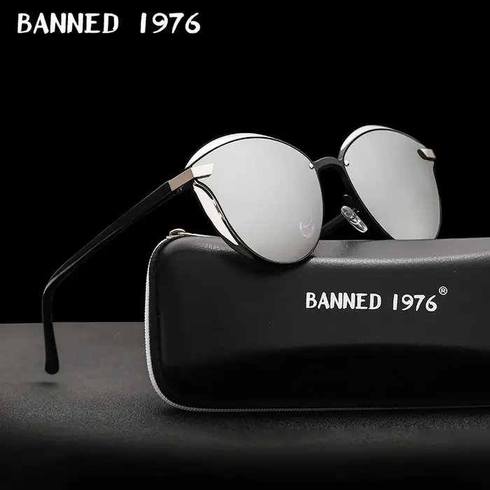 Lunettes de soleil polarisées de luxe pour femmes, tout nouveau Design, œil de chat, monture métalli
