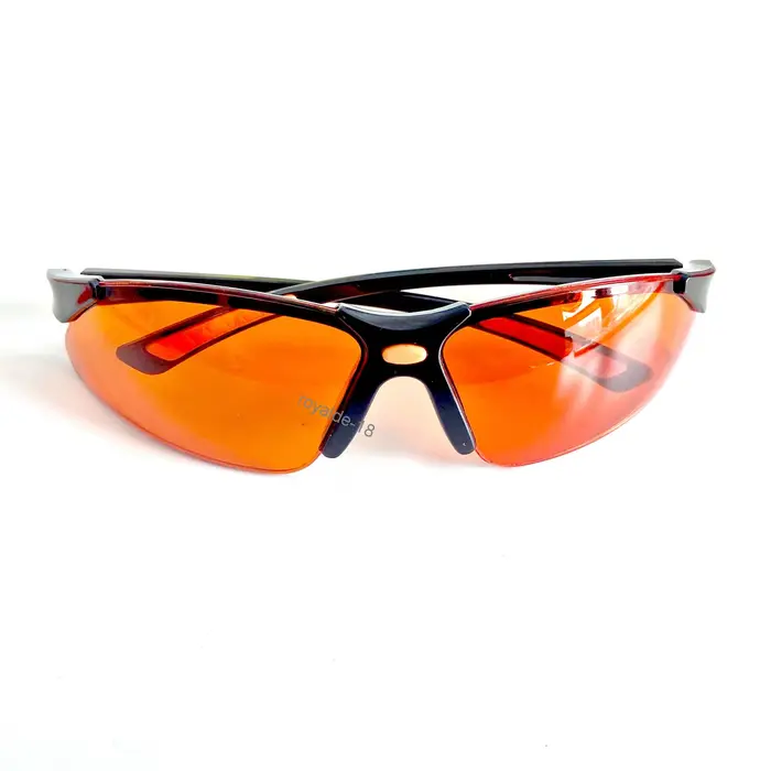 Lunettes de protection orange pour laboratoire dentaire, bloquant les lumières LED UV bleues, pour le durcissement, couleur orange