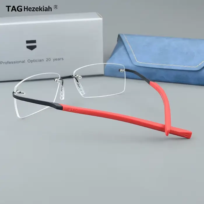 TAG Hezekiah titane lunettes cadre hommes TH0382 rétro carré lunettes lunettes myopie optique Prescr