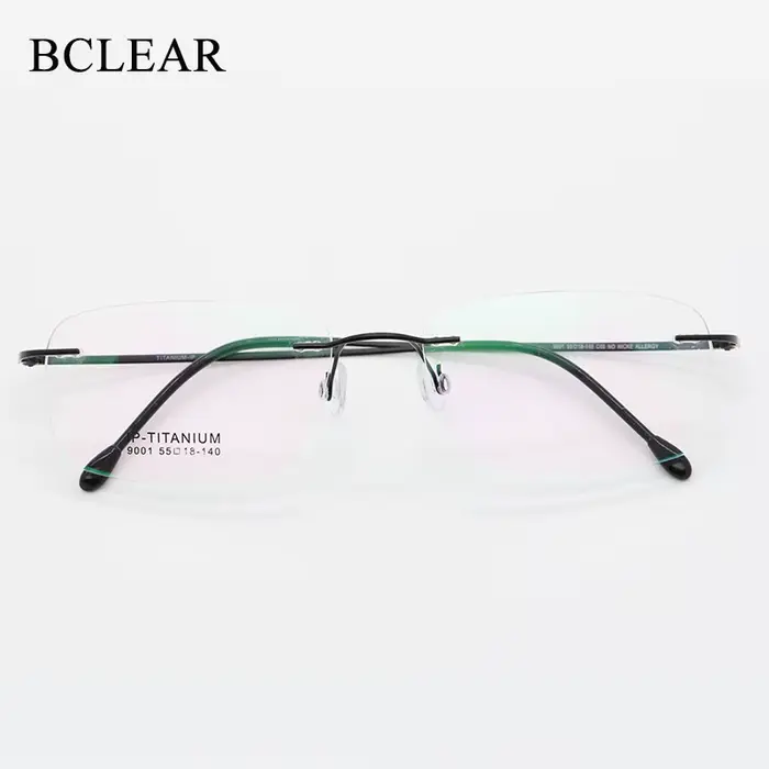BCLEAR – lunettes de haute qualité en titane pur Ultra léger unisexe, monture optique sans monture, 