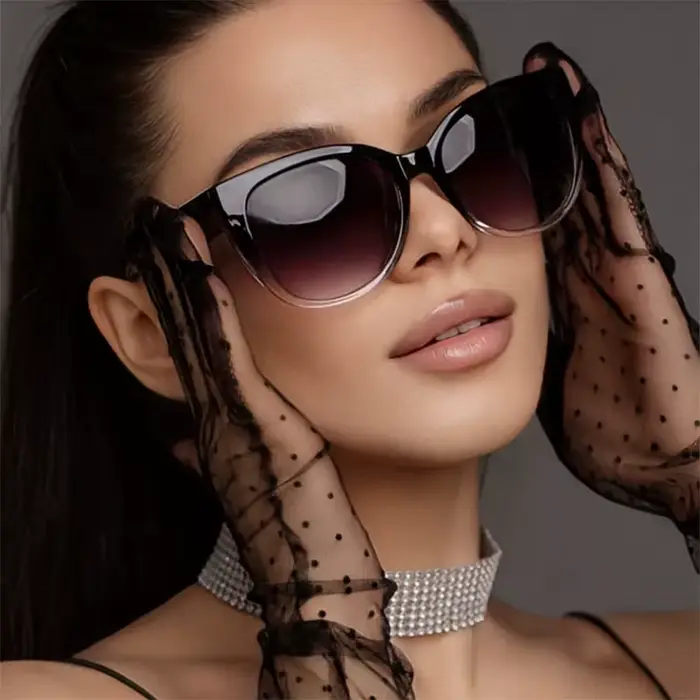 Lunettes de soleil œil de chat pour femmes, dégradé de couleur, styliste Uv400, nuances populaires I