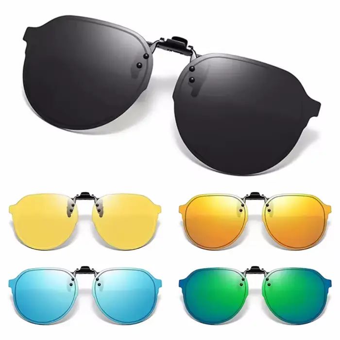 Clip rabattable sur lunettes de soleil polarisées Anti-éblouissement hommes conduite femmes pêche UV400 Vision nocturne