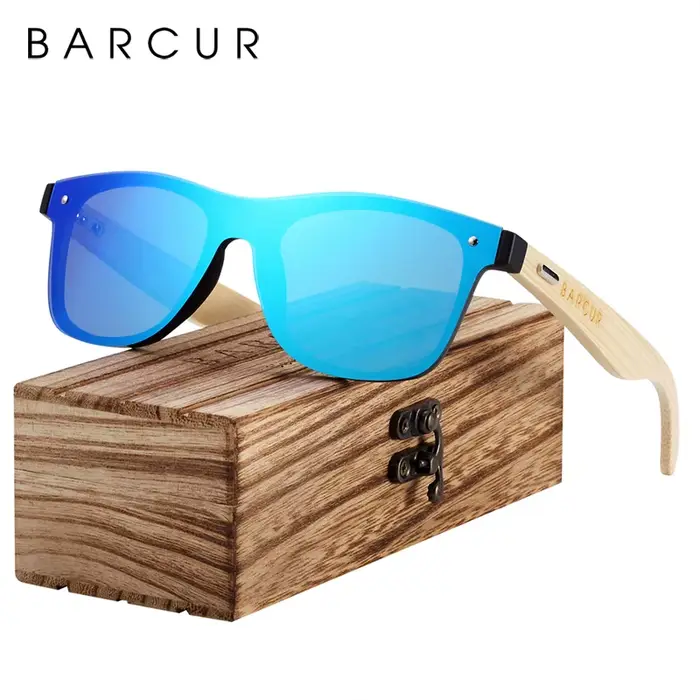 BARCUR lunettes en bois noir noyer
