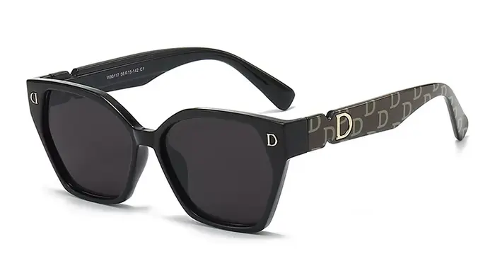 Lunettes de soleil personnalisées haut de gamme, lunettes de soleil rétro de luxe léger avec lettres