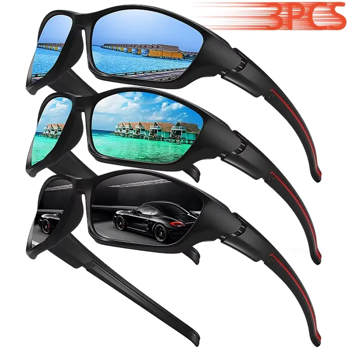 Lunettes de soleil à rayures colorées