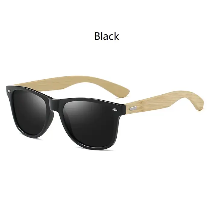 Lunettes de soleil carrées Vintage en bois de bambou pour hommes et femmes, marque de luxe de stylis