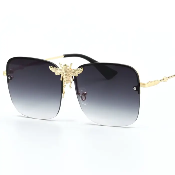 Lunettes de soleil abeille dorée pour hommes et femmes