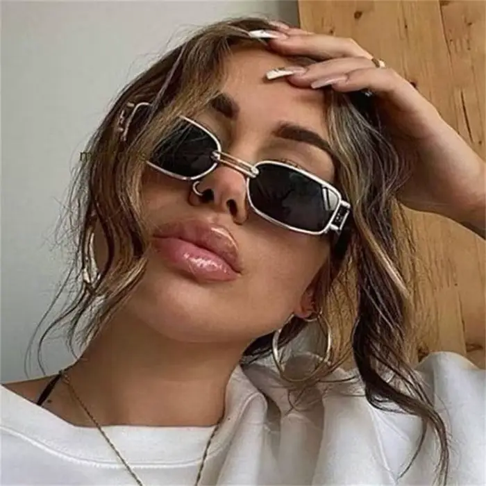 Lunettes de soleil rectangulaires pour hommes et femmes