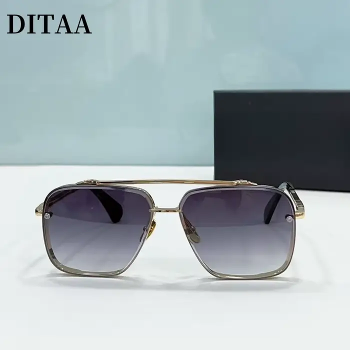 DITAA MACH-SIX limité marque de luxe hommes lunettes de soleil femmes pilote alliage